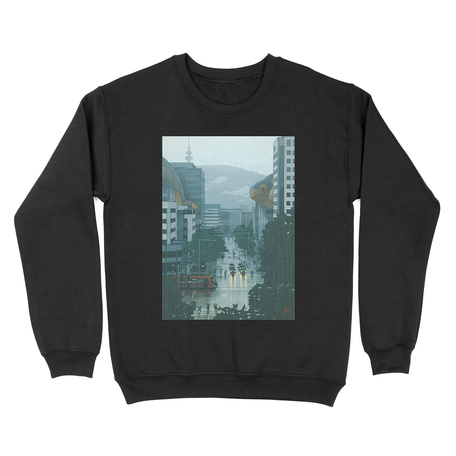 36 views of Black Mountain: the Canberra La Niña sky cetacea migration (prints) Unisex Crewneck Sweatshirt