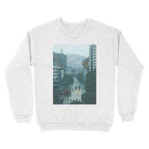Alternative view of 36 views of Black Mountain: the Canberra La Niña sky cetacea migration (prints) Unisex Crewneck Sweatshirt