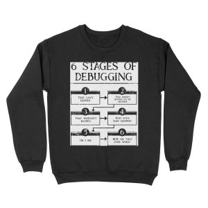 6 Stages Of Debugging Unisex Crewneck Sweatshirt