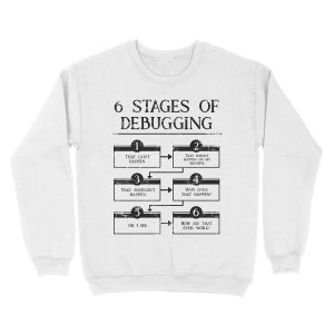 Alternative view of 6 Stages Of Debugging Unisex Crewneck Sweatshirt