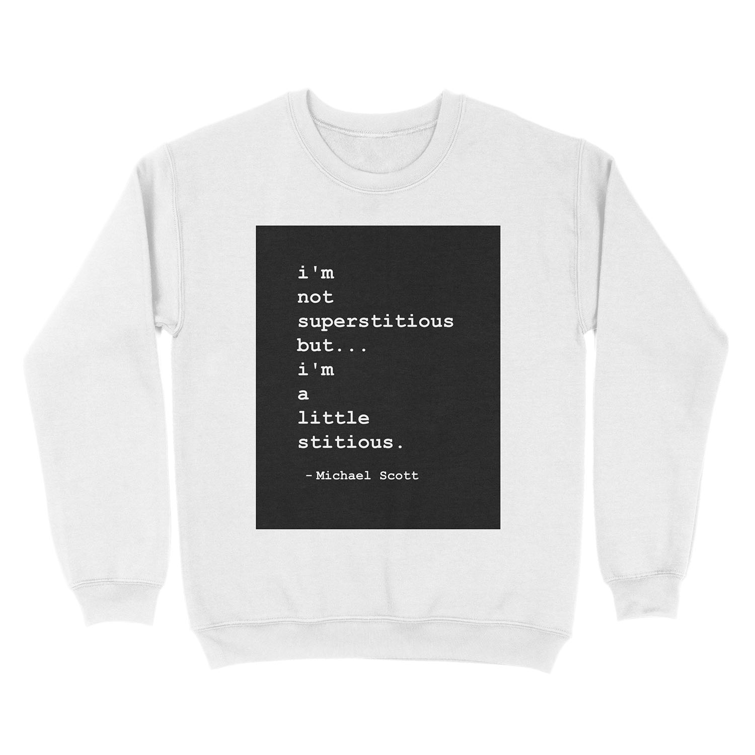 A Little Stitious Unisex Crewneck Sweatshirt - Image 2