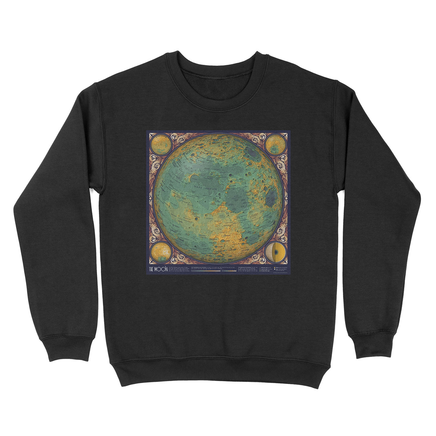 A Map of the Moon Unisex Crewneck Sweatshirt