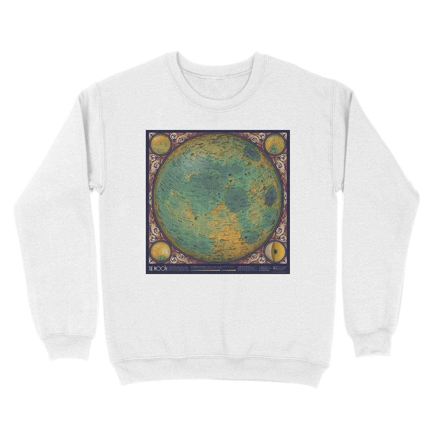 A Map of the Moon Unisex Crewneck Sweatshirt - Image 2