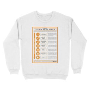 Alternative view of A Rough Guide to Types of Scientific Evidence Unisex Crewneck Sweatshirt