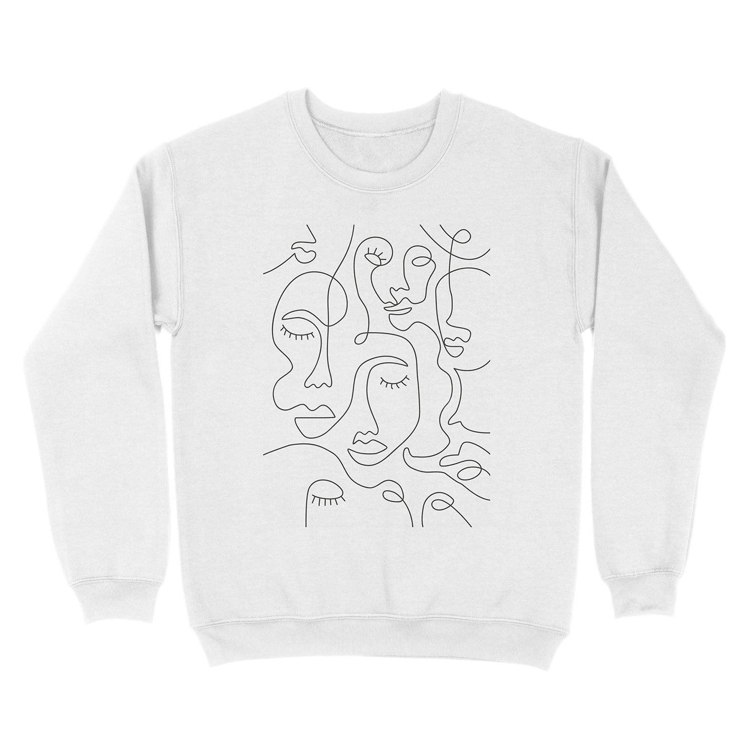 Abstract Faces Unisex Crewneck Sweatshirt - Image 2