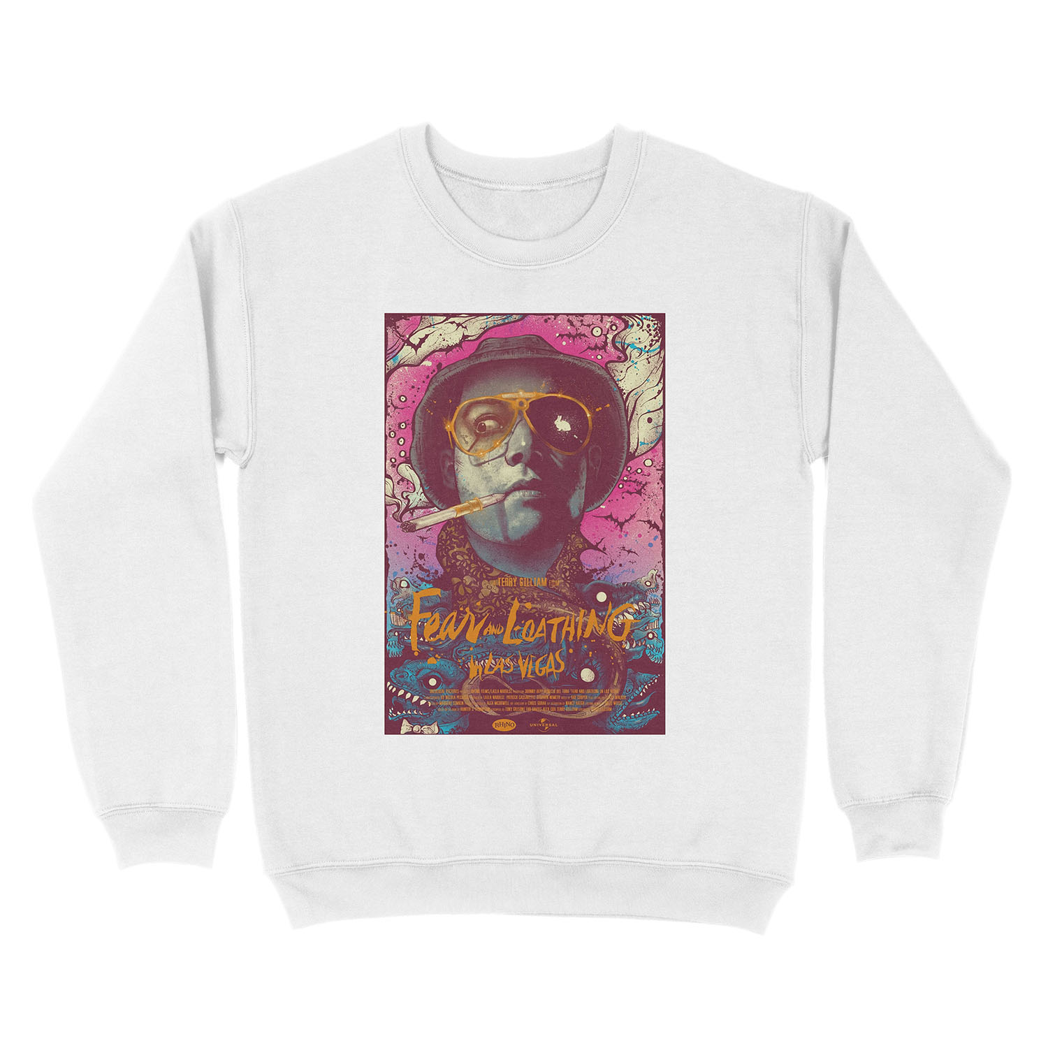 abstract fear and loathing Unisex Crewneck Sweatshirt - Image 2