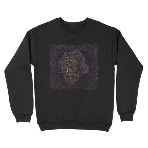 Acid Scientist tongue out psychedelic art poster Unisex Crewneck Sweatshirt