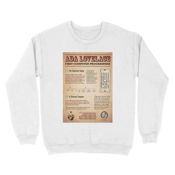 Ada Lovelace: First Computer Programmer Unisex Crewneck Sweatshirt - Image 2
