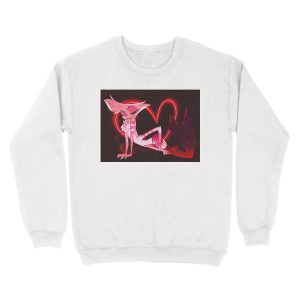 Alternative view of addict w/ heart Unisex Crewneck Sweatshirt