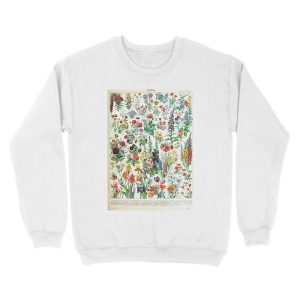 Alternative view of Adolphe Millot - Fleurs A - French vintage poster Unisex Crewneck Sweatshirt