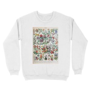 Alternative view of Adolphe Millot - Fleurs C - French vintage poster Unisex Crewneck Sweatshirt
