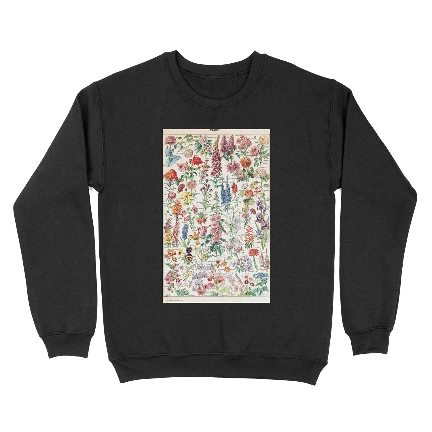 Adolphe Millot - Fleurs pour tous - French vintage poster Unisex Crewneck Sweatshirt