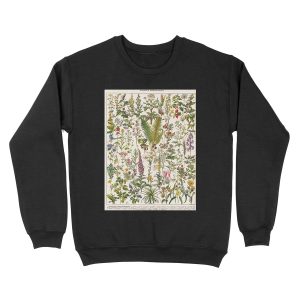 Adolphe Millot - Plantes Medicinales B - French vintage poster Unisex Crewneck Sweatshirt