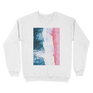 Alternative view of Aerial Beach, Ocean Waves Unisex Crewneck Sweatshirt
