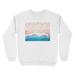 Alternative view of Aerial Sandy Beach Unisex Crewneck Sweatshirt