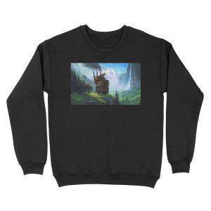 Aesthetics Moving Castle In Forest Unisex Crewneck Sweatshirt