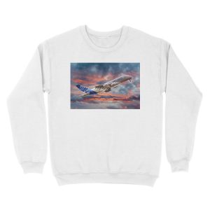 Alternative view of Airbus A380 - Sunset Unisex Crewneck Sweatshirt