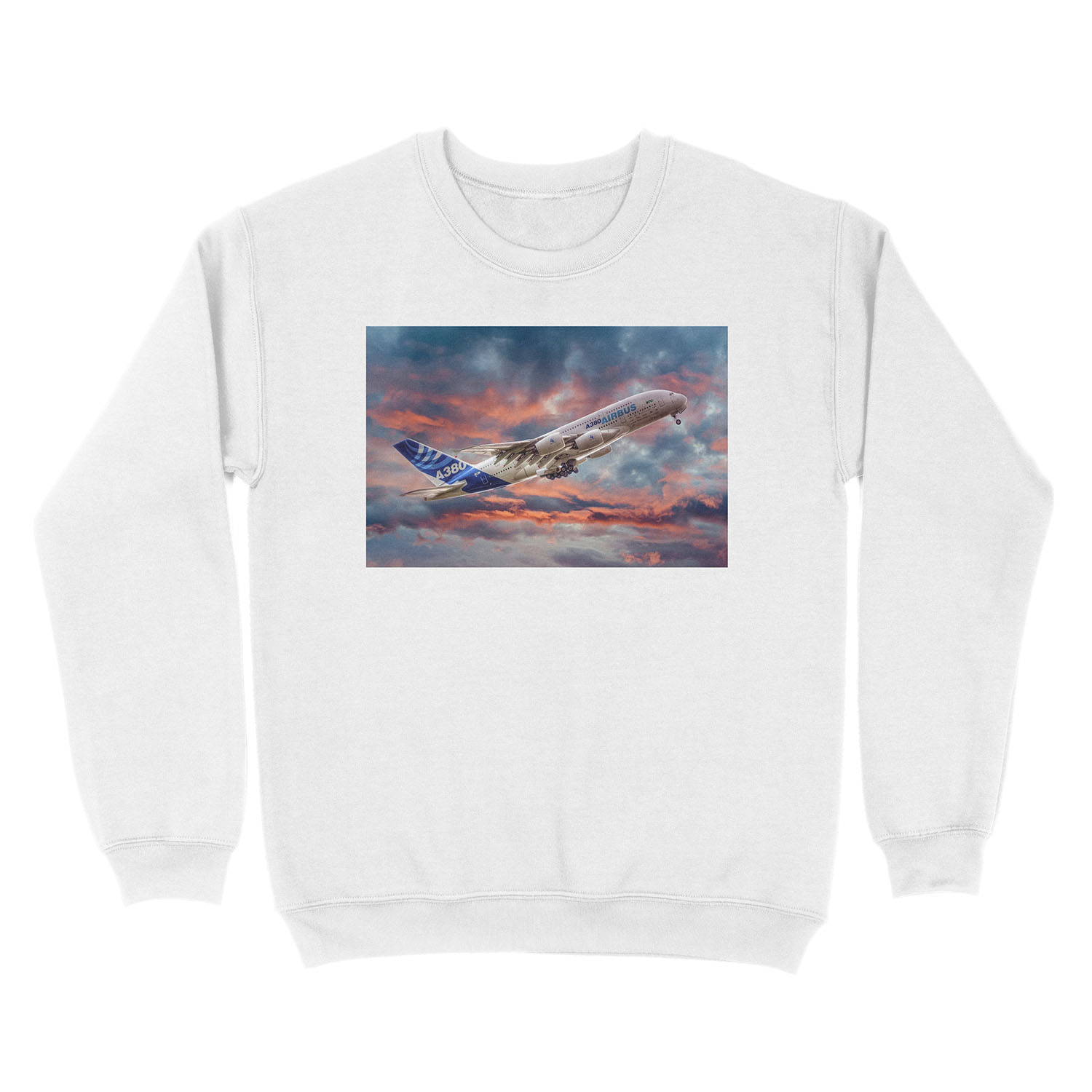 Airbus A380 - Sunset Unisex Crewneck Sweatshirt - Image 2