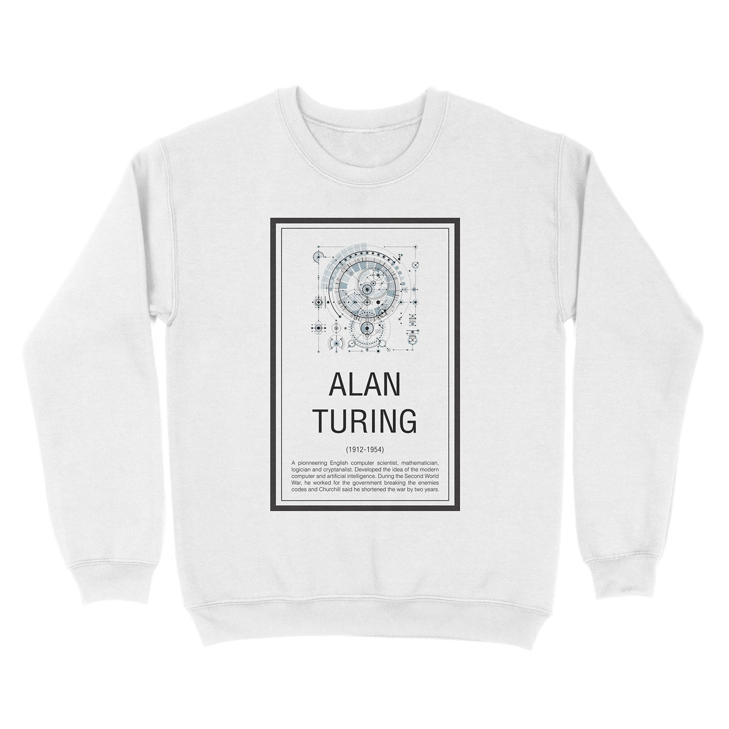 Alan Turing Unisex Crewneck Sweatshirt - Image 2