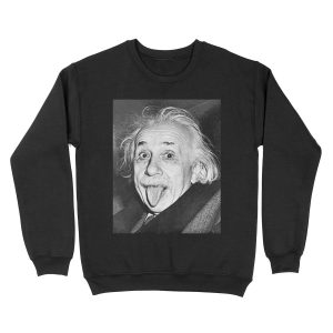 Albert Einstein Tongue Unisex Crewneck Sweatshirt