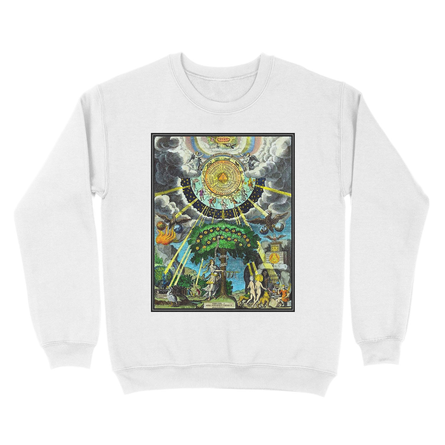 ALCHEMICAL HERMETRIC and MYSTICAL EMBLEMS PRINT Unisex Crewneck Sweatshirt - Image 2
