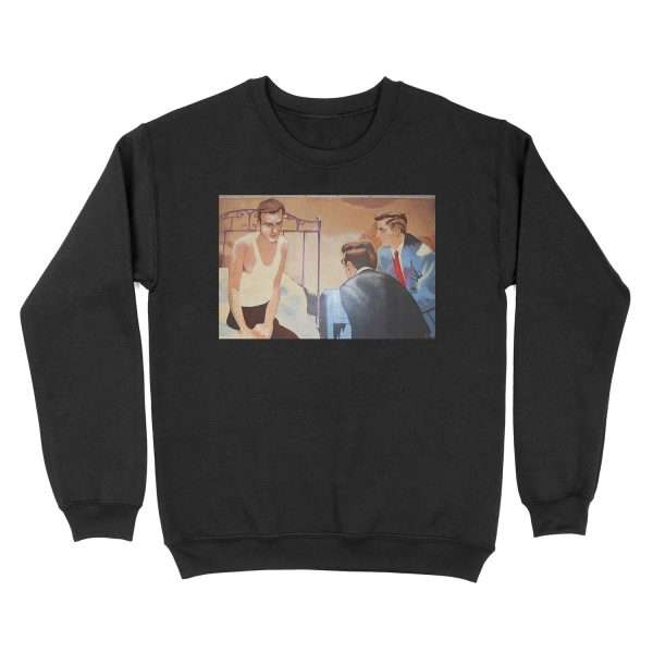 Alcoholics Anonymous Man on Bed Unisex Crewneck Sweatshirt
