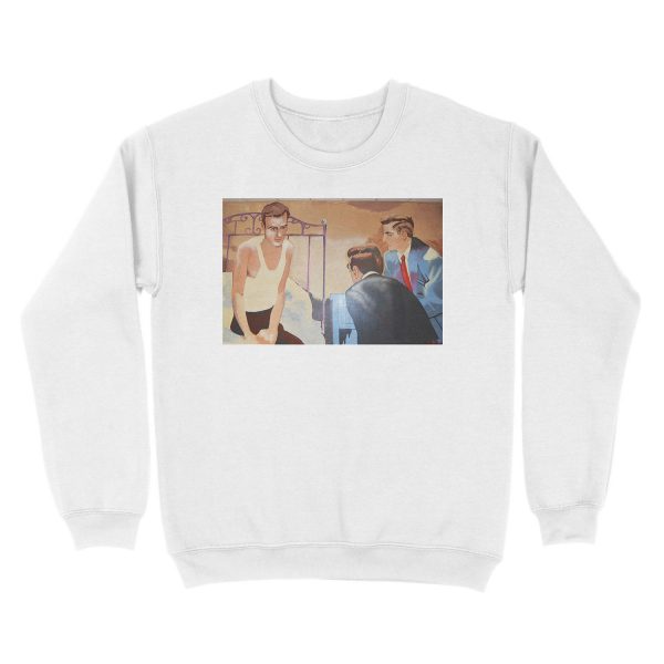 Alcoholics Anonymous Man on Bed Unisex Crewneck Sweatshirt - Image 2