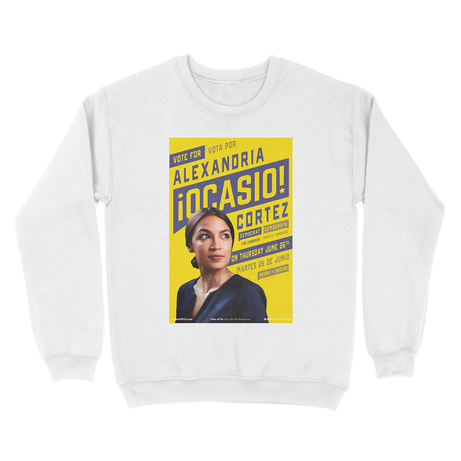 Alexandria Ocasio Cortez Campaign Unisex Crewneck Sweatshirt - Image 2