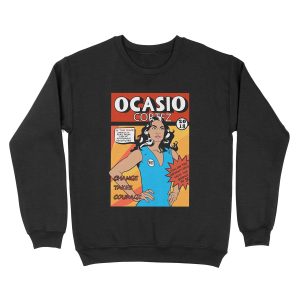 Alexandria Ocasio Cortez Comic Print Unisex Crewneck Sweatshirt