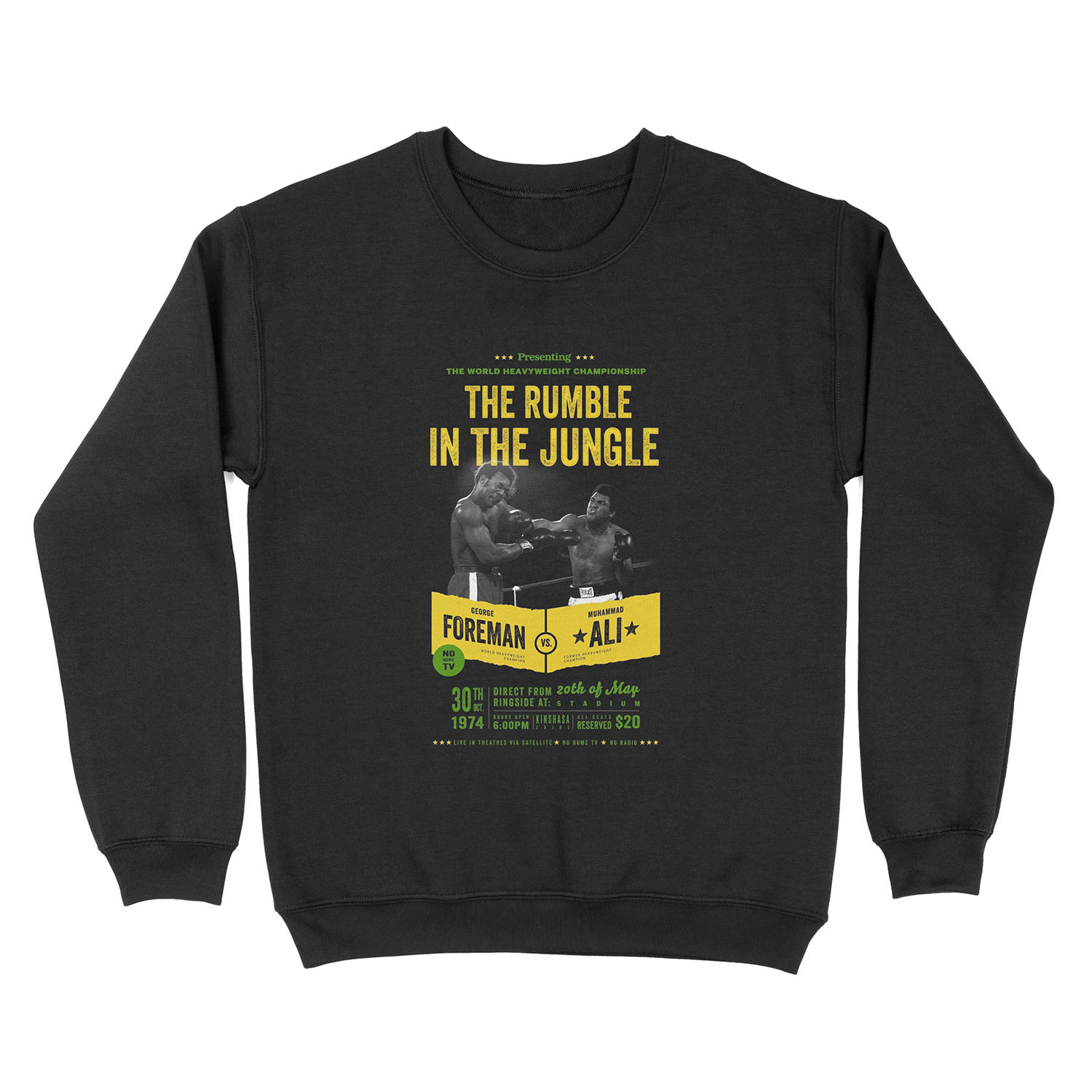 Ali vs Foreman Rumble in the Jungle Unisex Crewneck Sweatshirt