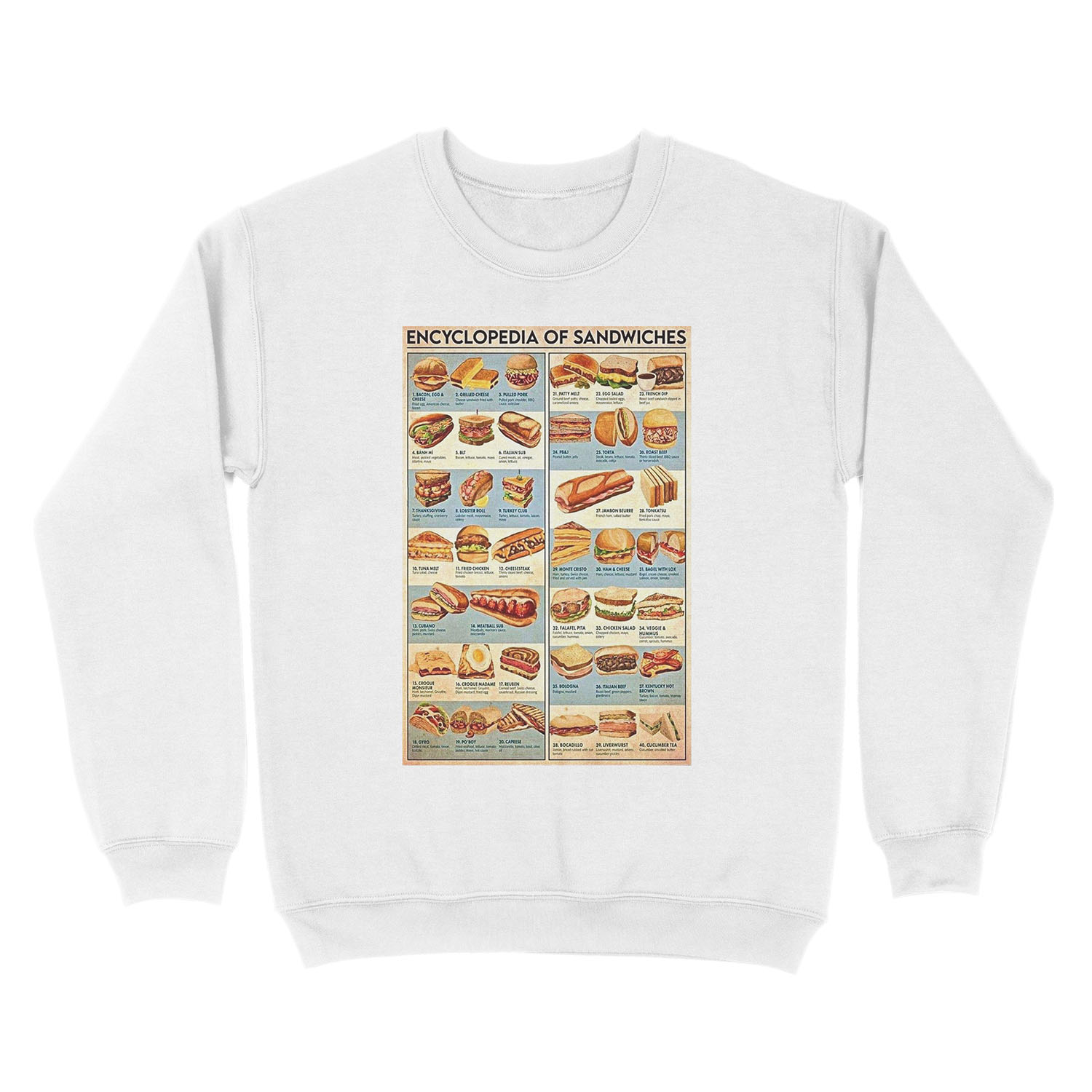 All the Sandwiches! Unisex Crewneck Sweatshirt - Image 2