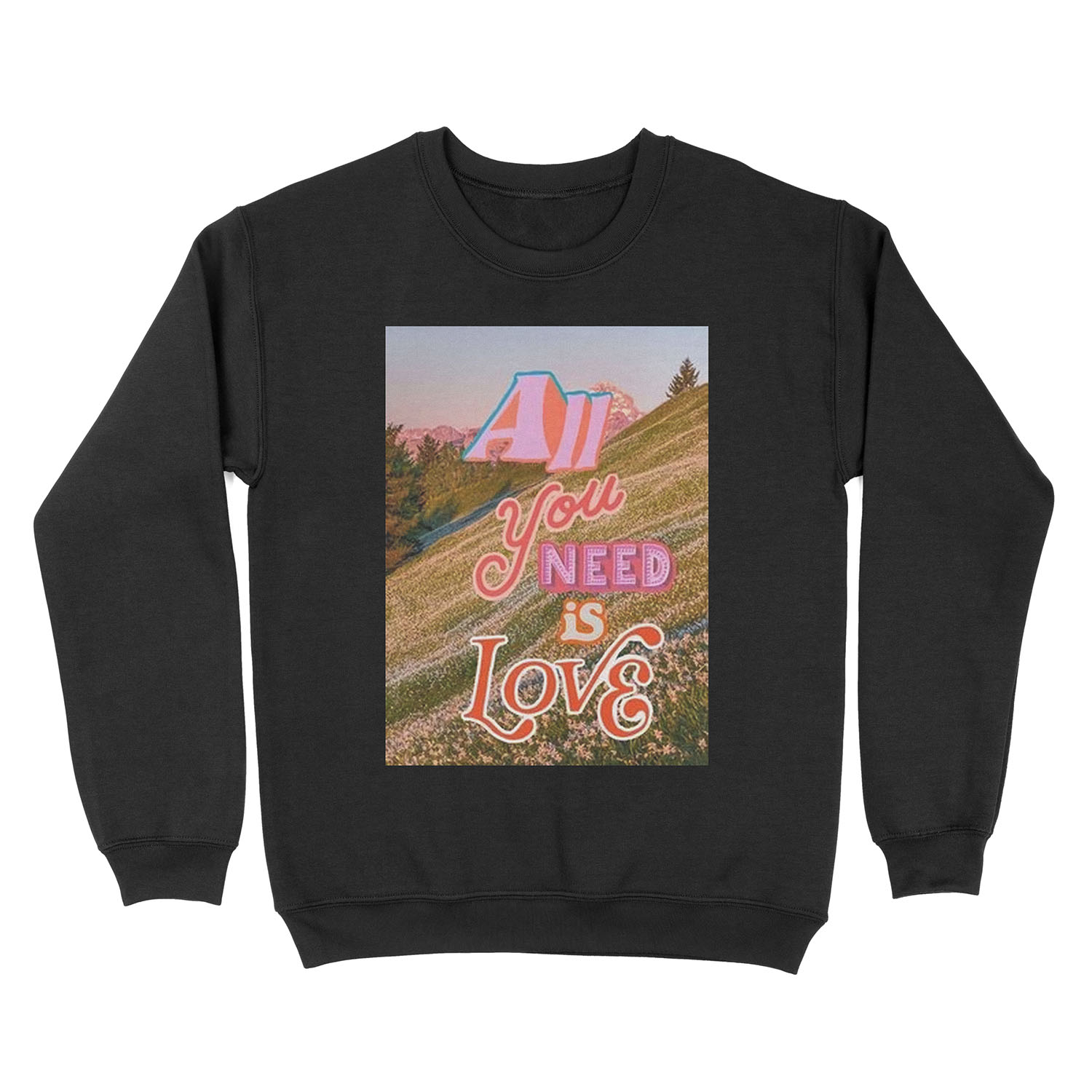 All You Need Is Love Collage Unisex Crewneck Sweatshirt