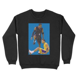 Allen Iverson Steps Over Tyronn Lue Low Poly Unisex Crewneck Sweatshirt