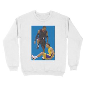 Alternative view of Allen Iverson Steps Over Tyronn Lue Low Poly Unisex Crewneck Sweatshirt