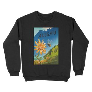 Allgau, Bavaria, Germany, Vintage Travel Unisex Crewneck Sweatshirt