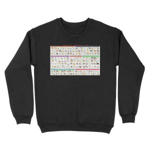 American Kennel Dog Breeds Club Chart Unisex Crewneck Sweatshirt