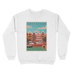 Alternative view of Amsterdam, Holland, Travel Unisex Crewneck Sweatshirt