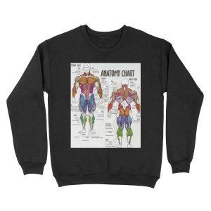 Anatomy Chart - Muscle Diagram Unisex Crewneck Sweatshirt