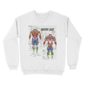 Alternative view of Anatomy Chart - Muscle Diagram Unisex Crewneck Sweatshirt