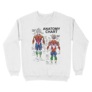 Alternative view of Anatomy Muscle Chart Diagram Unisex Crewneck Sweatshirt