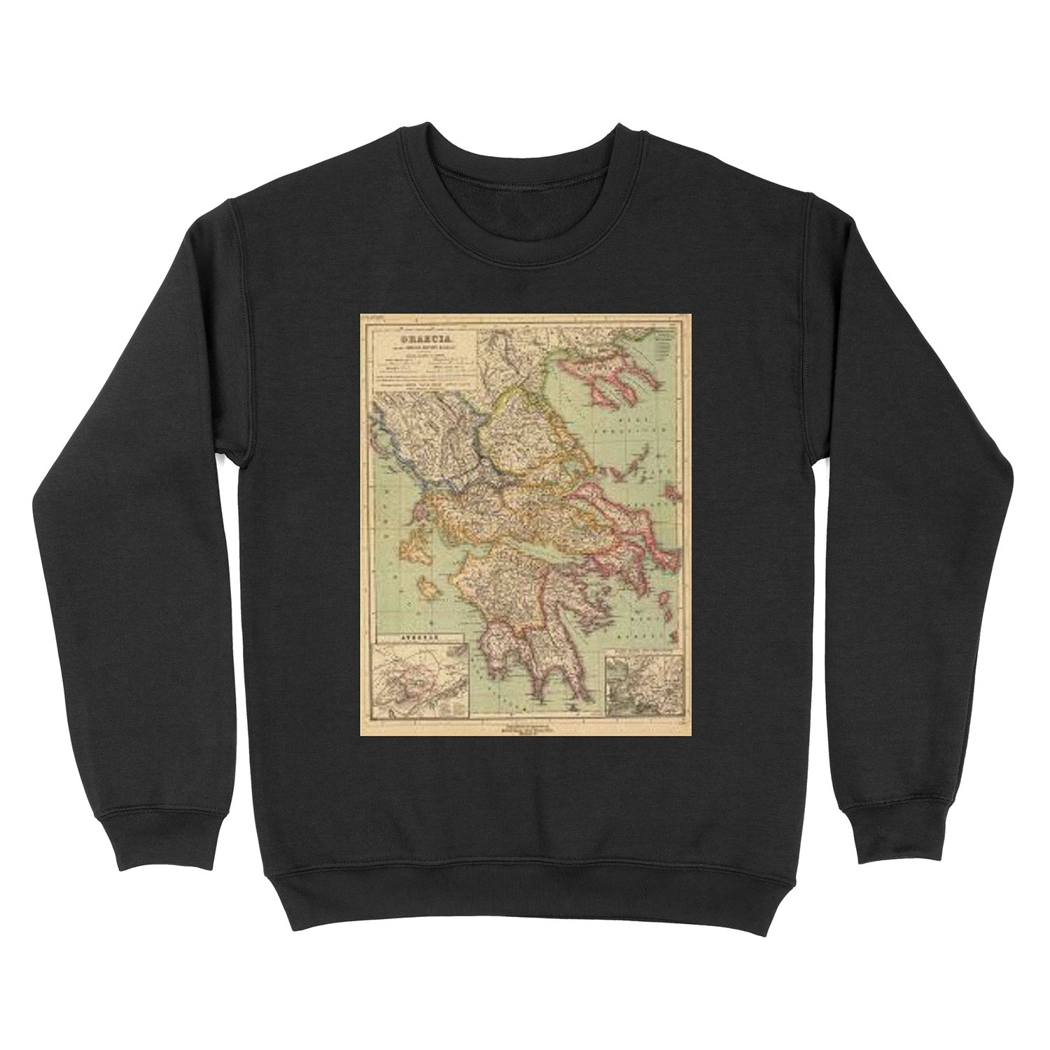 Ancient Greek Map Unisex Crewneck Sweatshirt