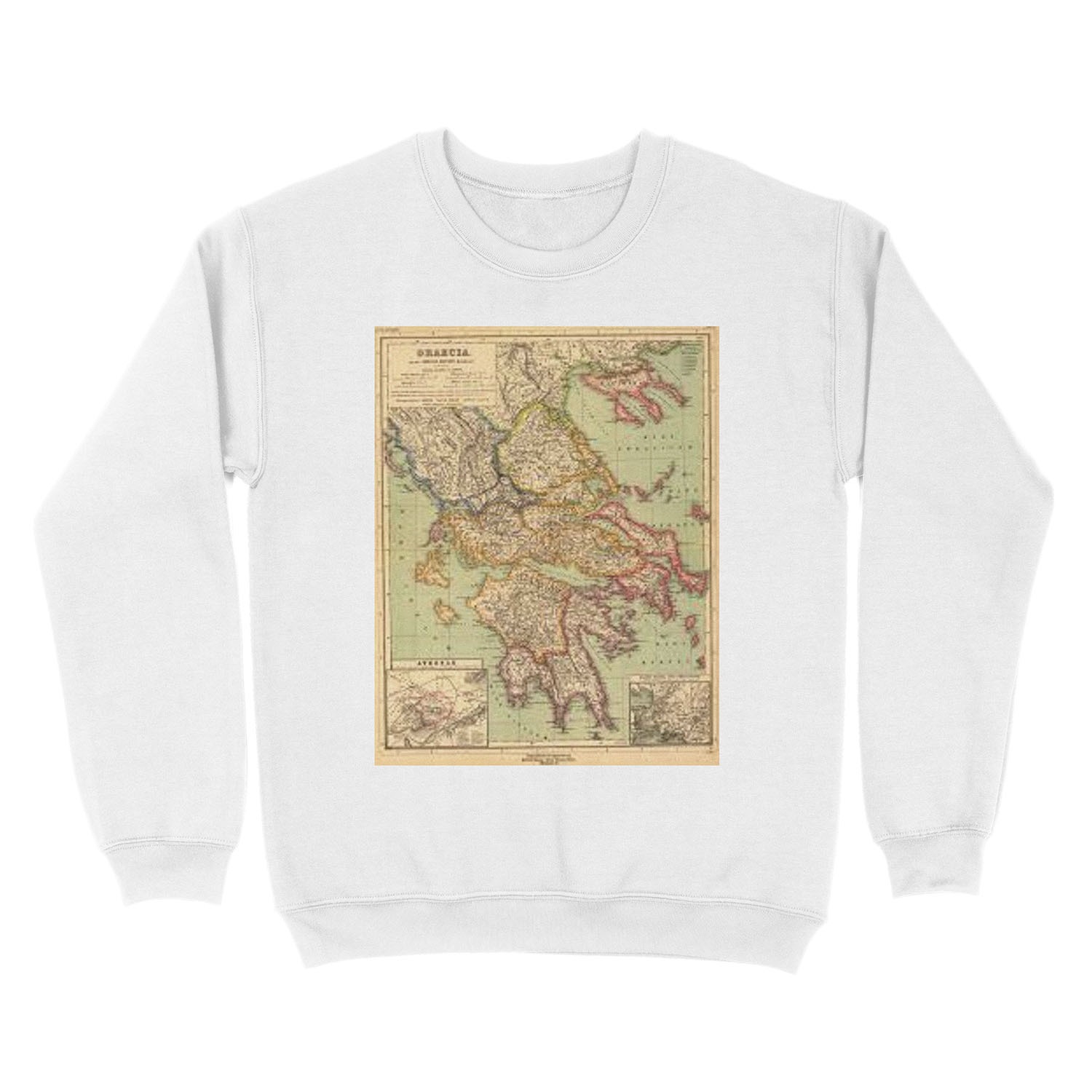 Ancient Greek Map Unisex Crewneck Sweatshirt - Image 2