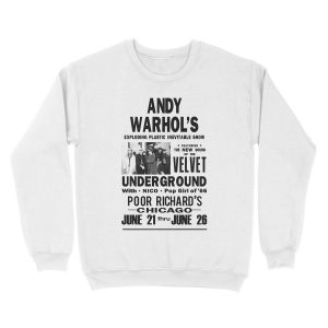 Alternative view of Andy Warhol's Velvet Underground Unisex Crewneck Sweatshirt