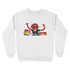 Alternative view of Animal Drummer Unisex Crewneck Sweatshirt