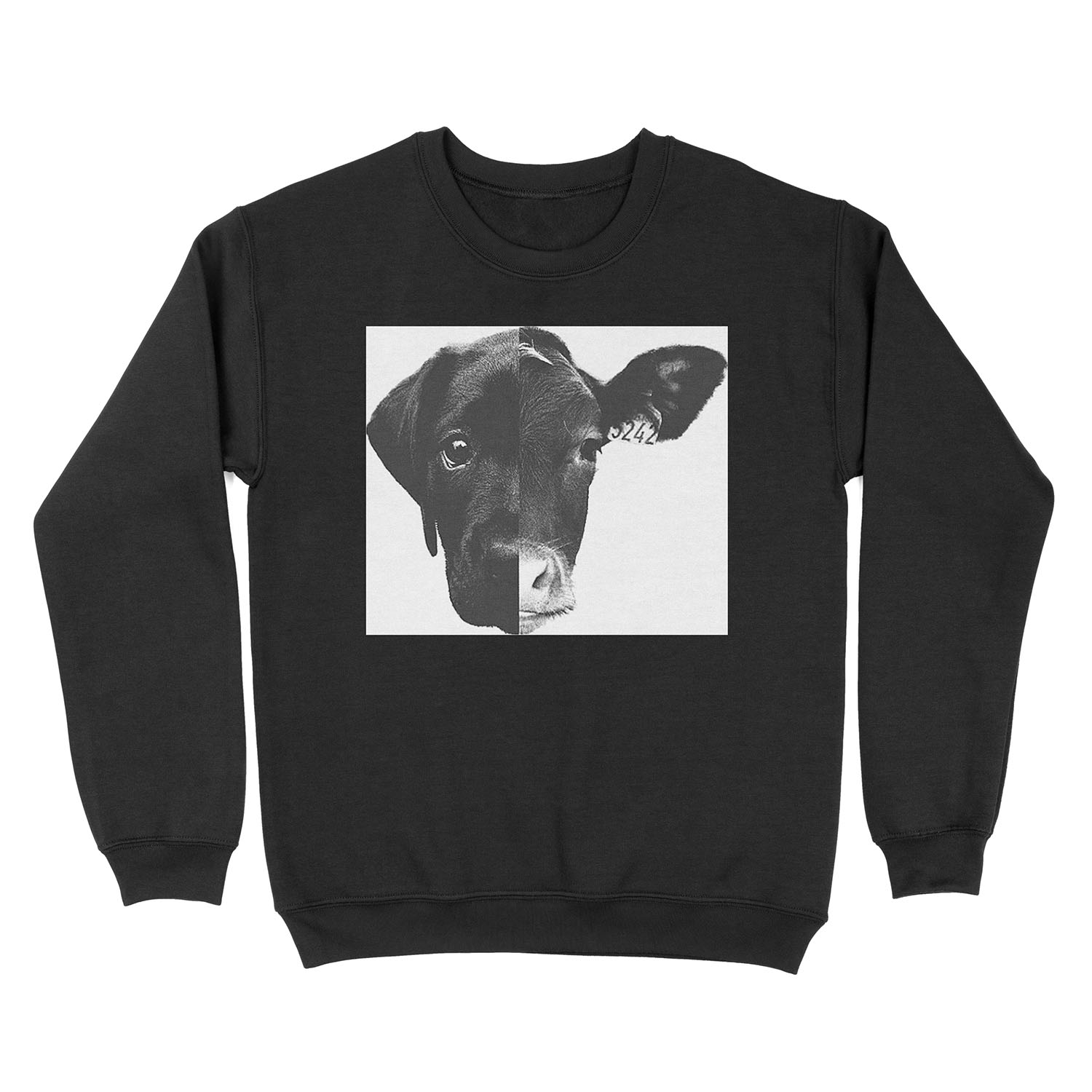 Animal Equality - (Black & White) Unisex Crewneck Sweatshirt