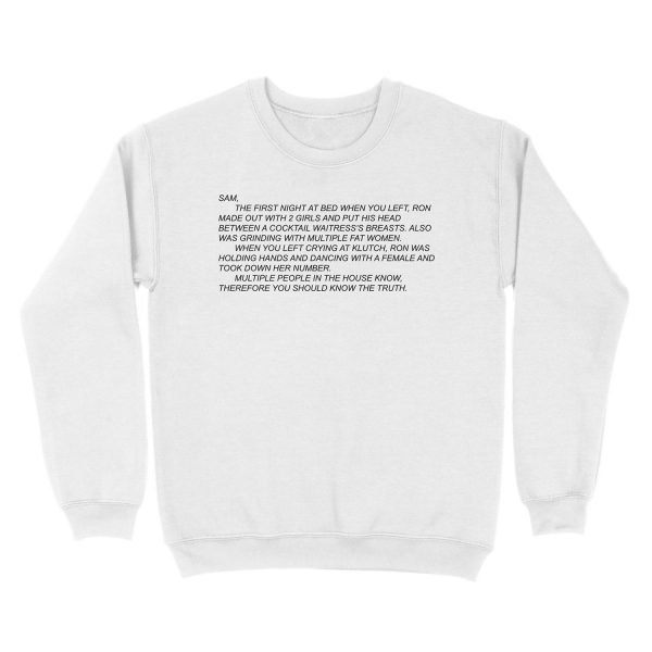 Anonymous Letter to Sammi Unisex Crewneck Sweatshirt - Image 2