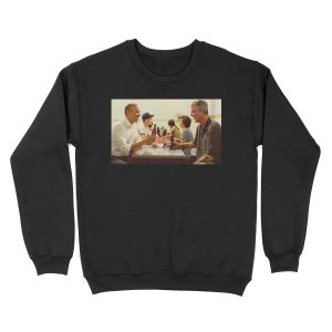 anthony bourdain and barack obama poster Unisex Crewneck Sweatshirt