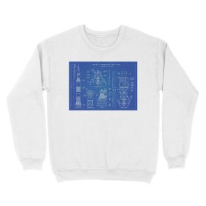 Alternative view of Apollo Program (1960 - 1972) Blueprint Unisex Crewneck Sweatshirt