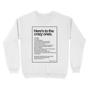 Alternative view of Apple Think Different Here's To The Crazy Ones Unisex Crewneck Sweatshirt