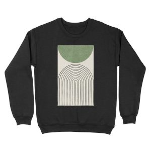 Arch Balance Green - Mid century modern Unisex Crewneck Sweatshirt